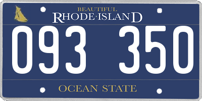 RI license plate 093350