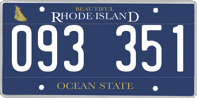 RI license plate 093351