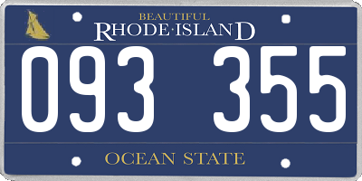 RI license plate 093355