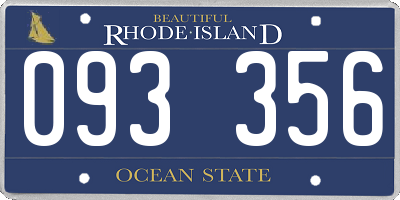 RI license plate 093356