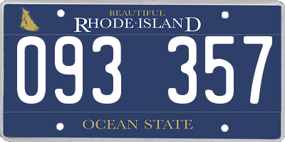 RI license plate 093357