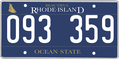 RI license plate 093359