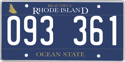 RI license plate 093361