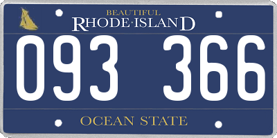 RI license plate 093366