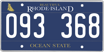 RI license plate 093368