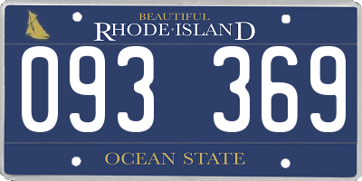 RI license plate 093369