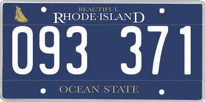 RI license plate 093371