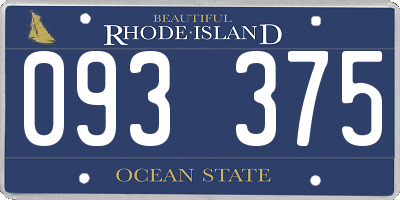RI license plate 093375