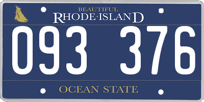 RI license plate 093376