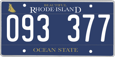 RI license plate 093377