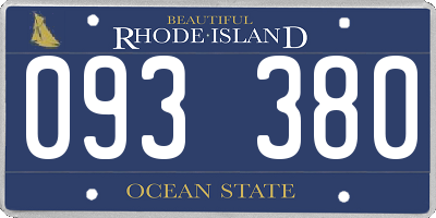 RI license plate 093380