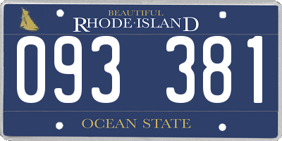 RI license plate 093381