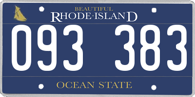 RI license plate 093383