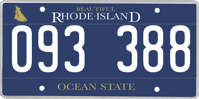 RI license plate 093388