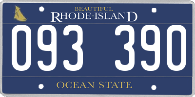 RI license plate 093390