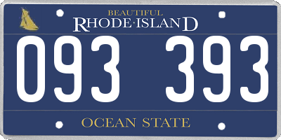 RI license plate 093393