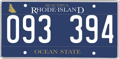 RI license plate 093394