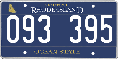 RI license plate 093395