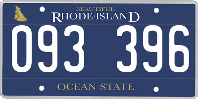 RI license plate 093396