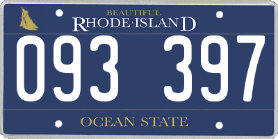 RI license plate 093397