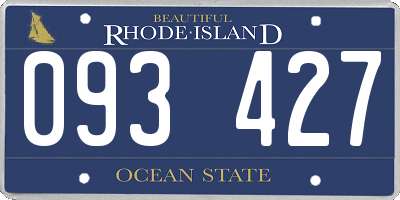RI license plate 093427