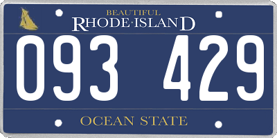 RI license plate 093429