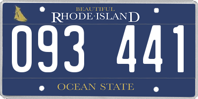 RI license plate 093441