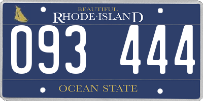 RI license plate 093444