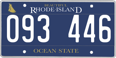 RI license plate 093446
