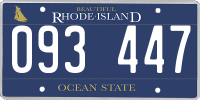 RI license plate 093447
