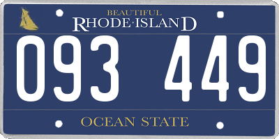 RI license plate 093449