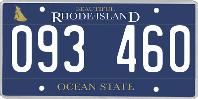 RI license plate 093460