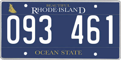 RI license plate 093461