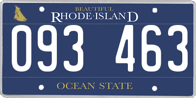 RI license plate 093463