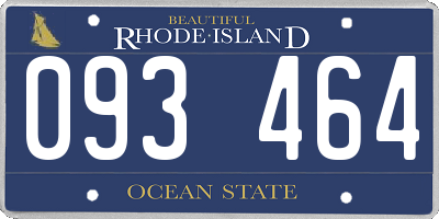 RI license plate 093464