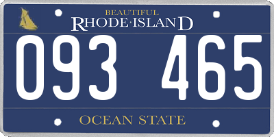 RI license plate 093465