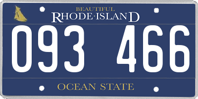 RI license plate 093466