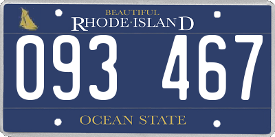 RI license plate 093467