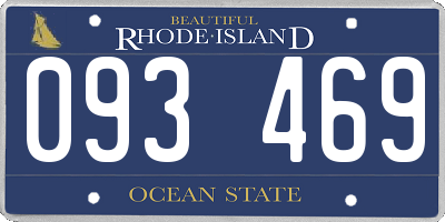 RI license plate 093469