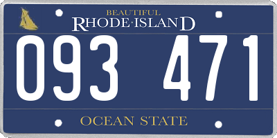 RI license plate 093471