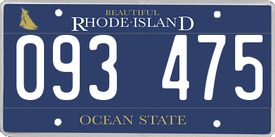 RI license plate 093475