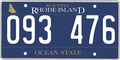 RI license plate 093476
