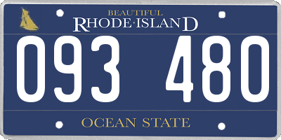 RI license plate 093480