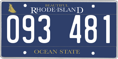 RI license plate 093481