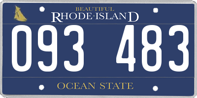 RI license plate 093483