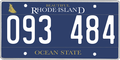 RI license plate 093484