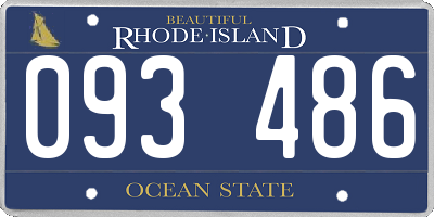 RI license plate 093486