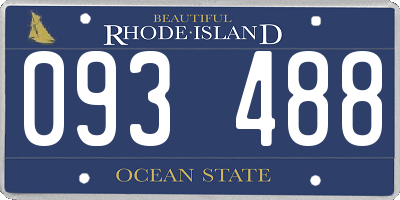 RI license plate 093488