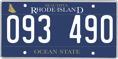 RI license plate 093490