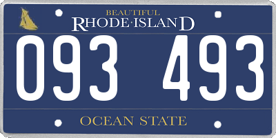 RI license plate 093493